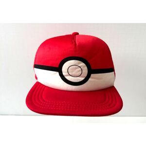 Pokémon Pokeball‎ Youth Kids Snapback Trucker Style Hat Cap 2016 Nintendo Red